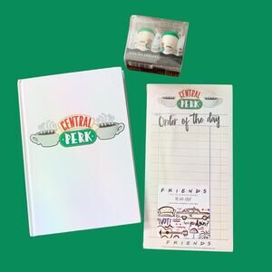 Friends TV Show Notebook Stationary 3 Item Set Notebook NEW Erasers Bundle OS